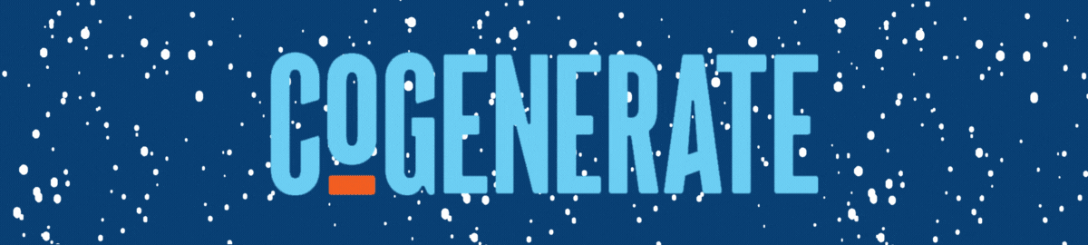 CoGenerate logo (with festive snow behind it)
