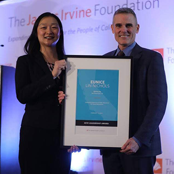 Eunice Lin Nichols receives the James Irvine Foundation Award