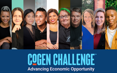Portraits of 10 awardees of the cogen challenge to advance economic opportunity