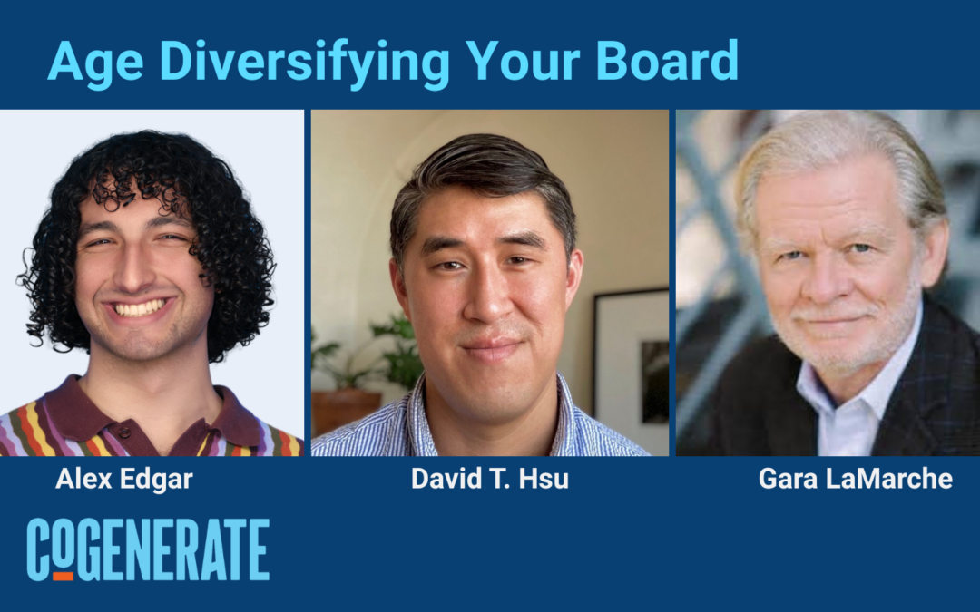 Event Recording: Age Diversifying Your Board
