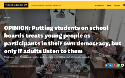 Putting students on school boards treats young people as participants in their own democracy, but only if adults listen to them