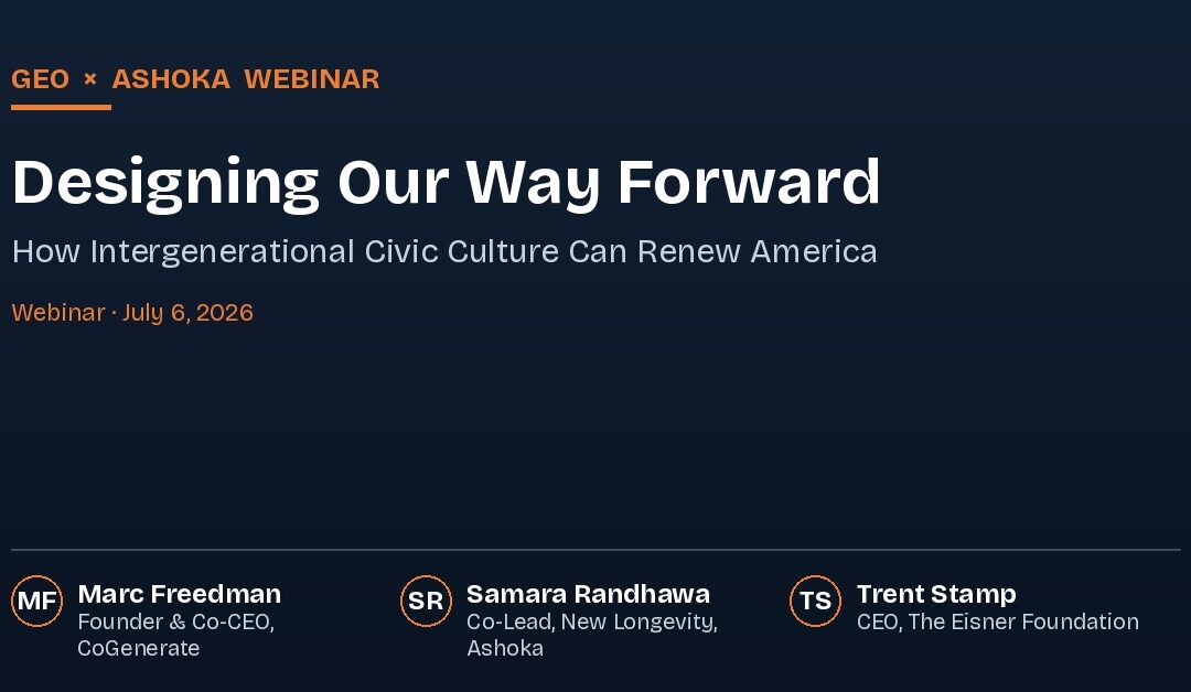 Designing Our Way Forward: How Intergenerational Civic Culture Can Renew America